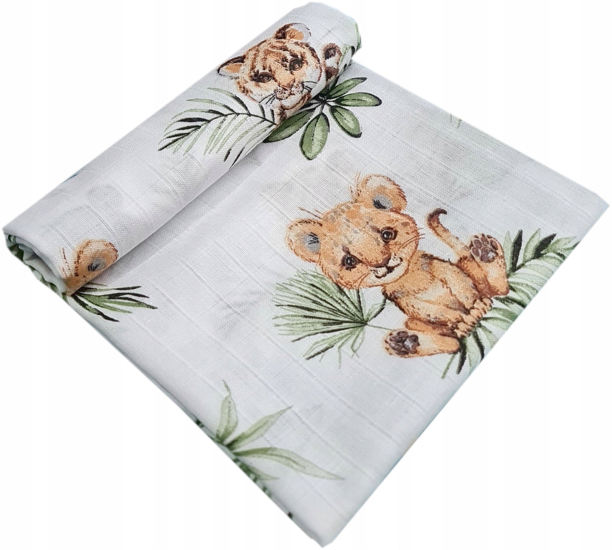 LaMinia Diaper, muslin diaper with patterns 30x30cm SAFARI downpour