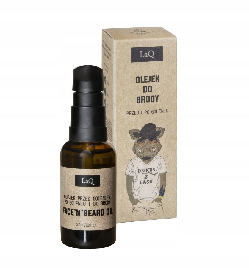 LaQ Boar-Set für Männer: Duschgel, 500 ml + Bartöl, 30 ml 