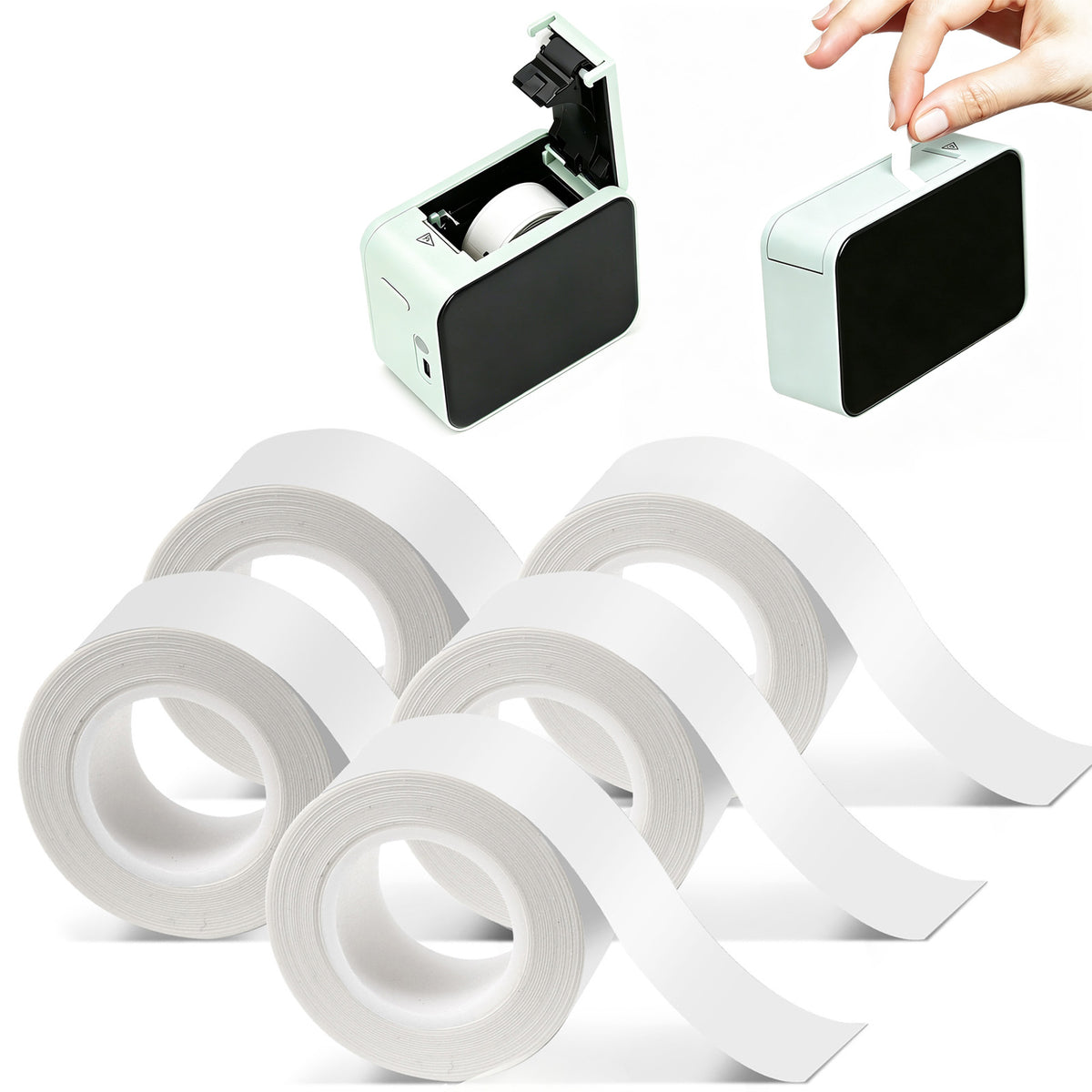 Label Rolls Thermal Paper Set Self Adhesive Printing 15mmx4m 5x