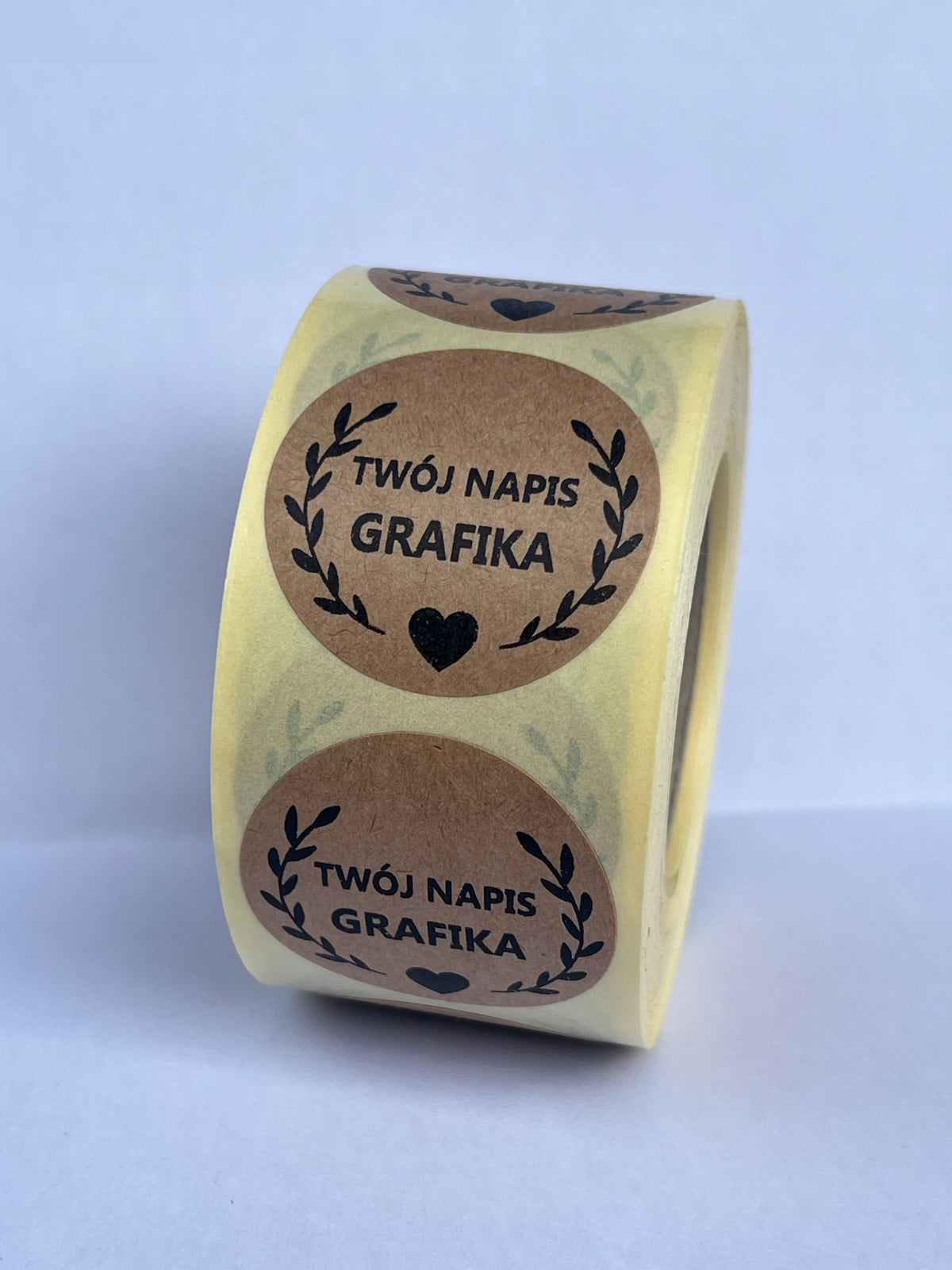 Label Stickers Custom Printing BLACK Kraft Paper 50mm 250pcs