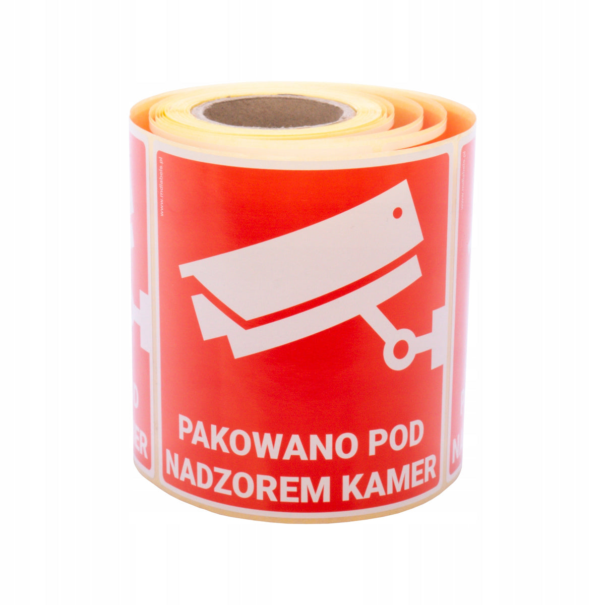 Label Stickers - Packed under camera supervision protection 100 labels Brand MD Labels