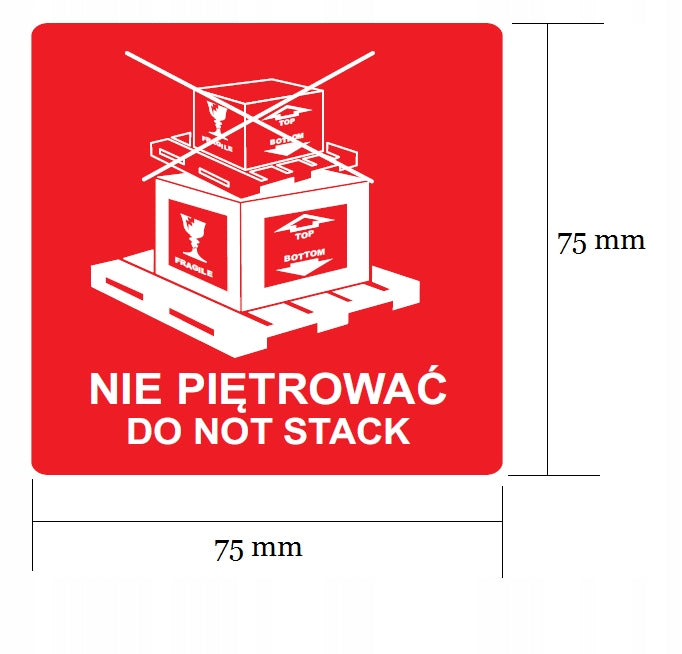 Label do not stack to not stack courier 500pcs EAN (GTIN) 5903902655277