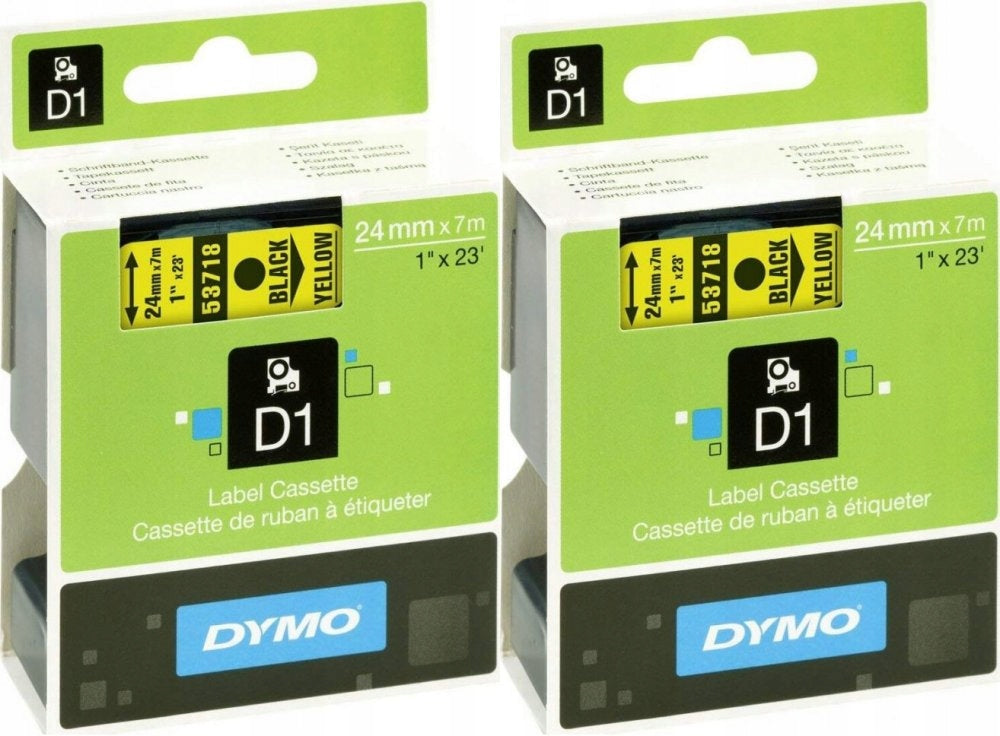 Label printer tape Dymo D1 24mm-7m x2