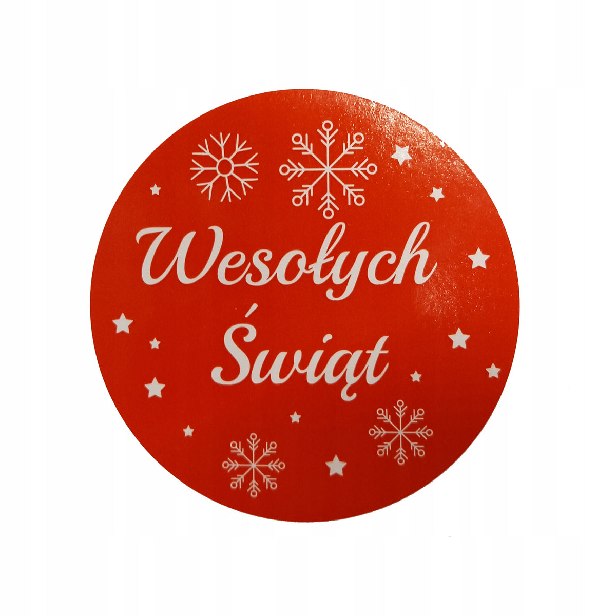 Label stickers MERRY CHRISTMAS 500pcs red