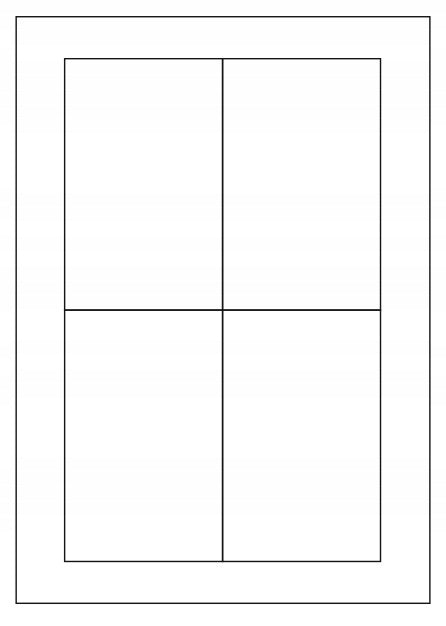 Labels 80x127 A4 sheets white clean sticker sticks 10 pcs for printer