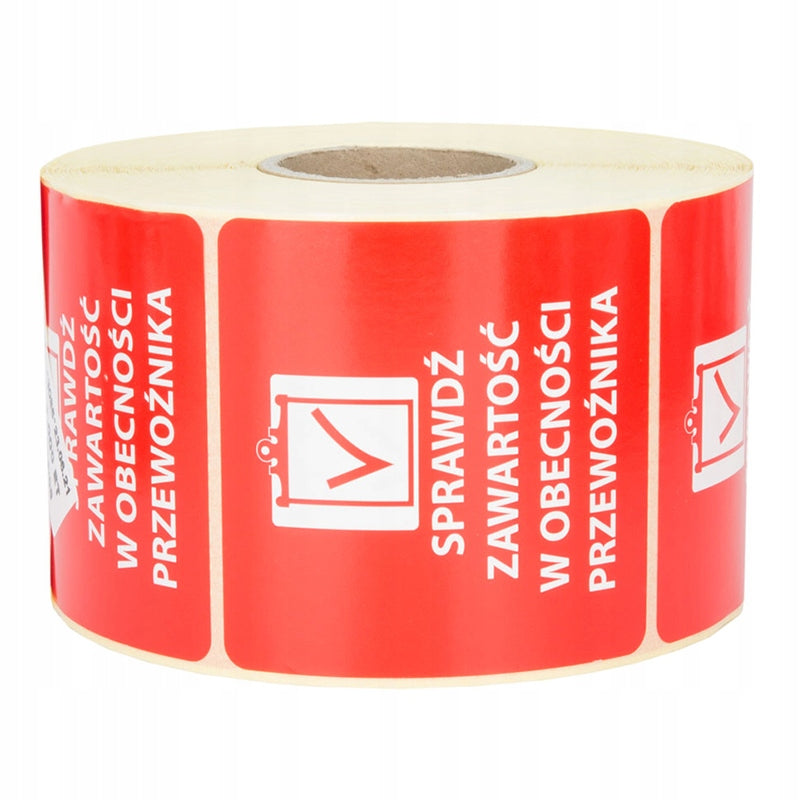 Labels "Check Content" 70x70mm 1000pcs 40mm Brand T-Pack