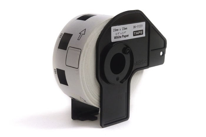 Labels JetWorld Replacement Brother DK Black on White 23mm*23mm*1000 pcs.