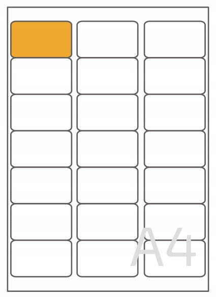Labels Lambda 63,5x38,1/100ark. rounded