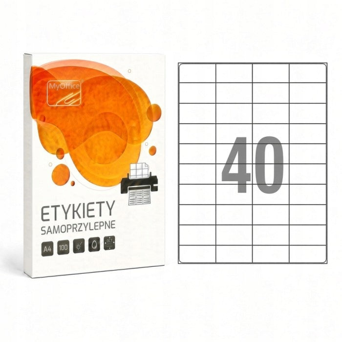 Labels MyOffice 52,5x29,6 mm A4 4000 pcs.
