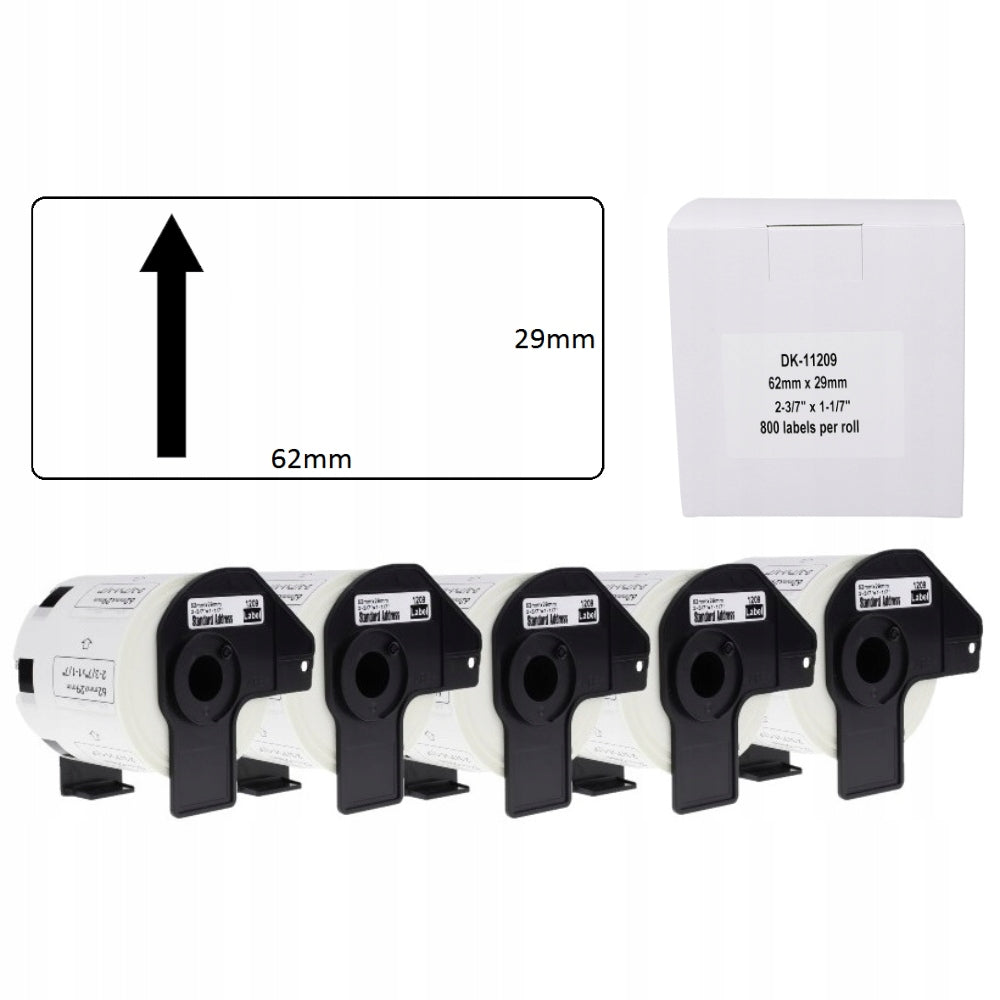 Labels Specmark for Brother QL DK-11209 29mm x 62mm 800 pcs. 6 rolls