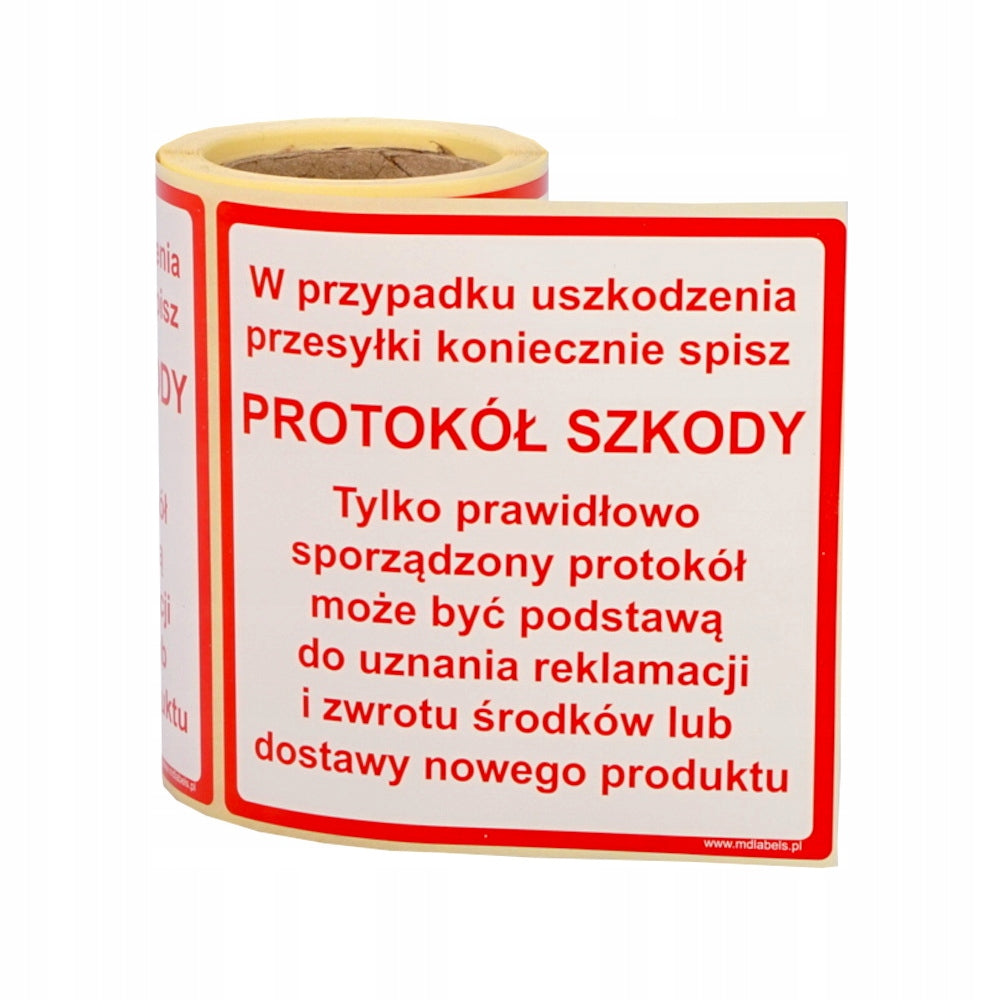 Labels Stickers Complaint Damage Protocol 100