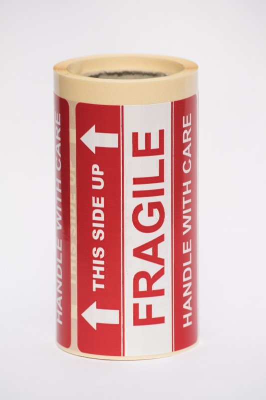 Labels ThisSideUp FRAGILE HandleWithCare 100pcs