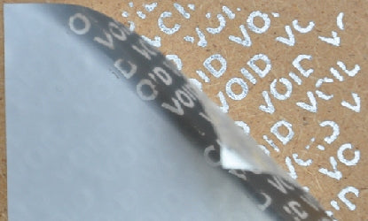 Labels VOID 50x40 mm silver 1000 pcs seal