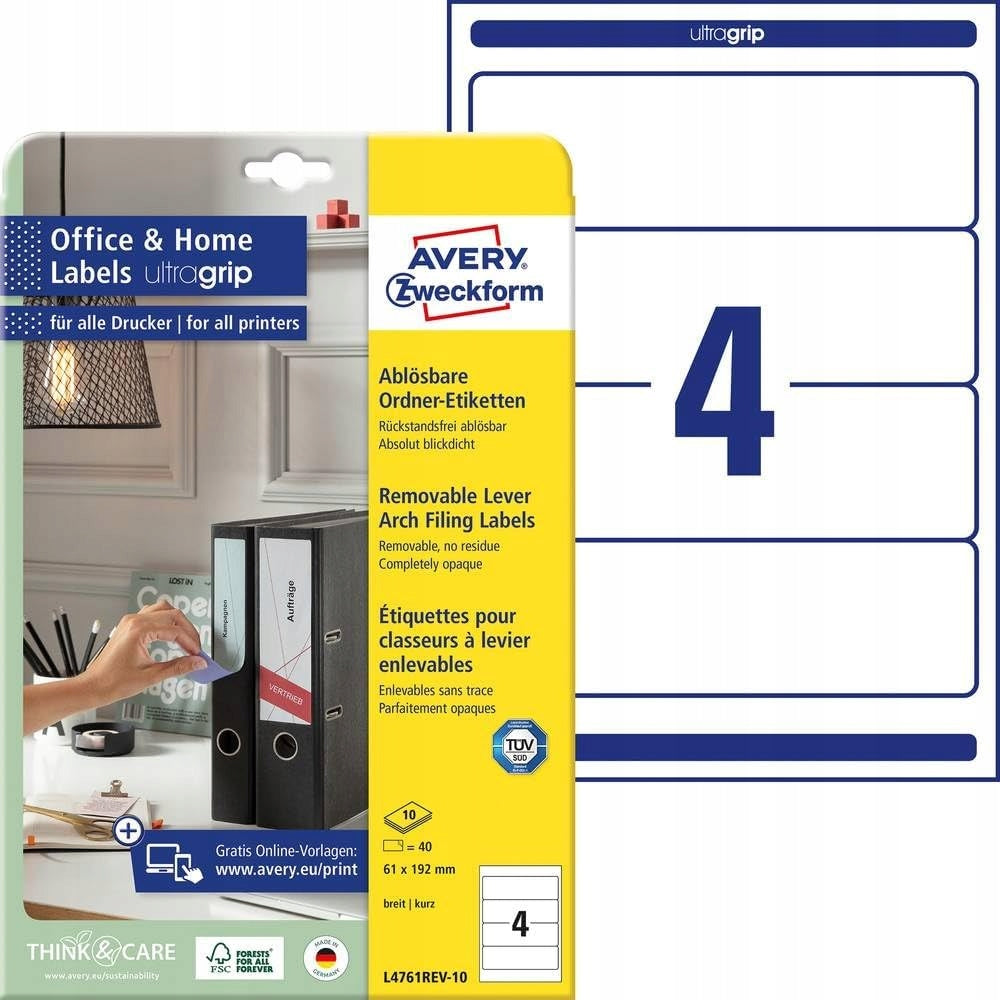 Labels for folders Avery-Zweckform L4761REV-10 6 PCS
