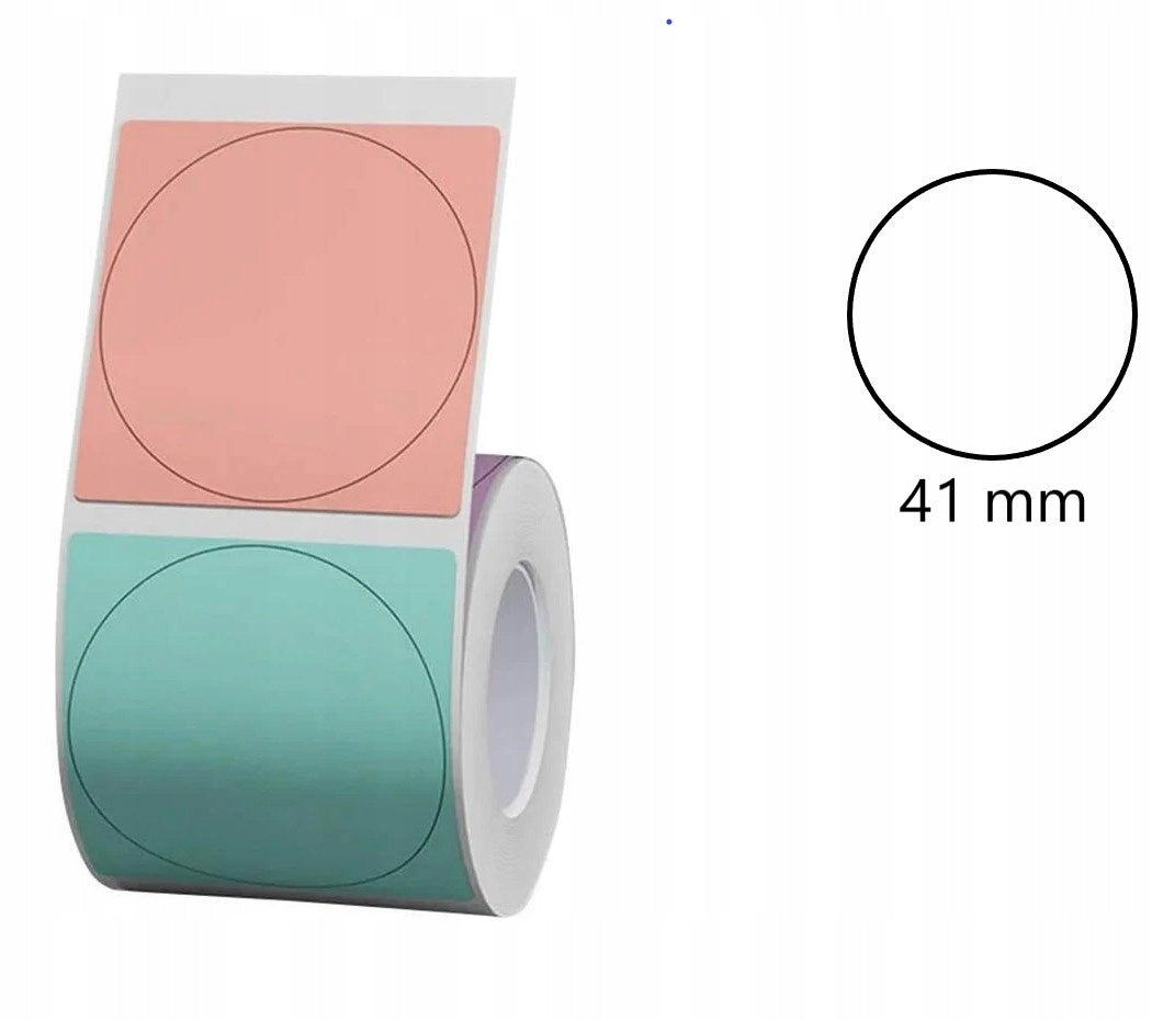 Labels for printer Niimbot series B round 41x41mm 175pcs multicolor