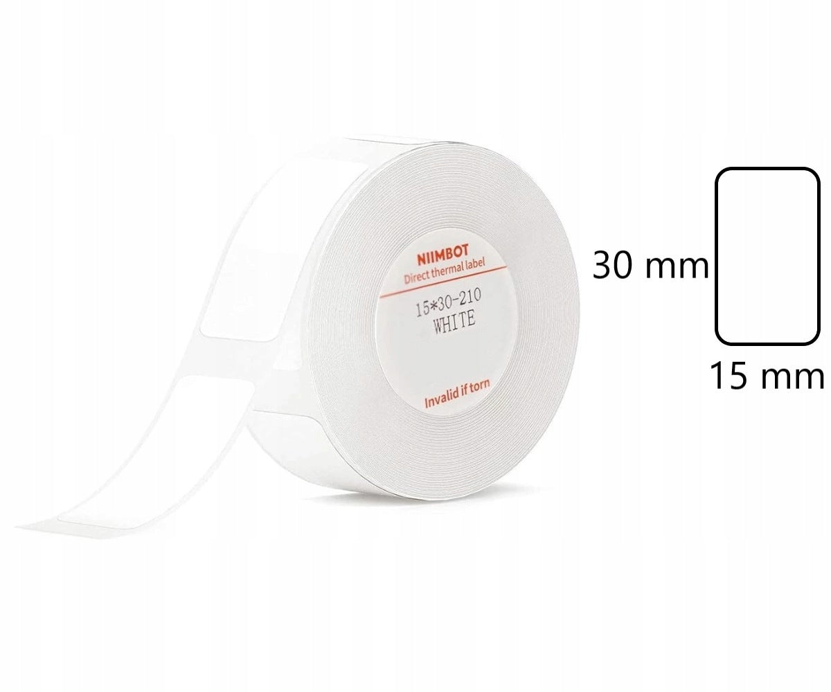Labels for printer Niimbot series D 15x30mm 210 pcs. white