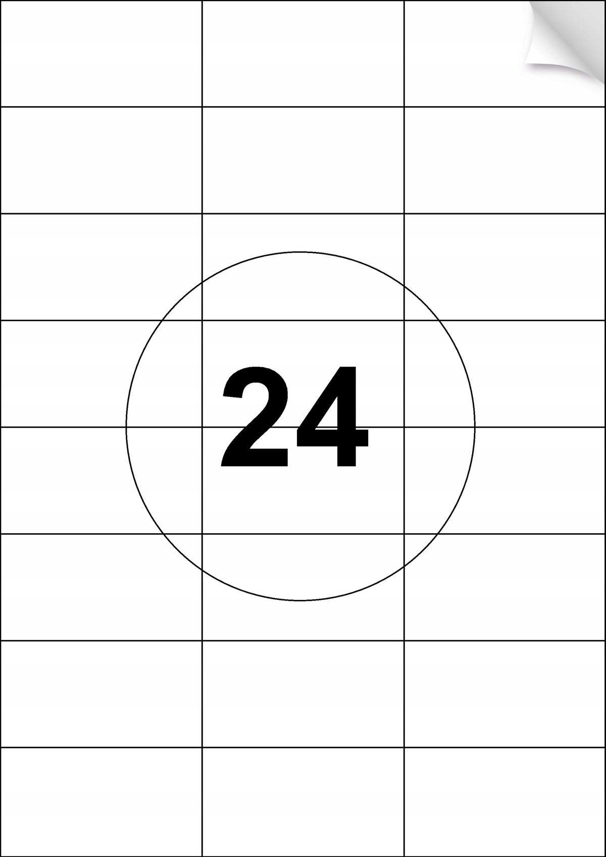 Labels self-adhesive stickers white A4 100 sheets 24x 70x37mm