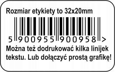 Labels, stickers with print, 32x20mm -1000pcs