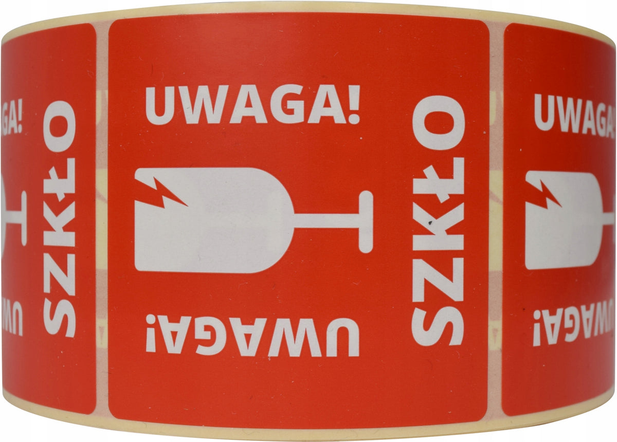 Labels warning stickers ATTENTION GLASS 1000pcs Brand no brand