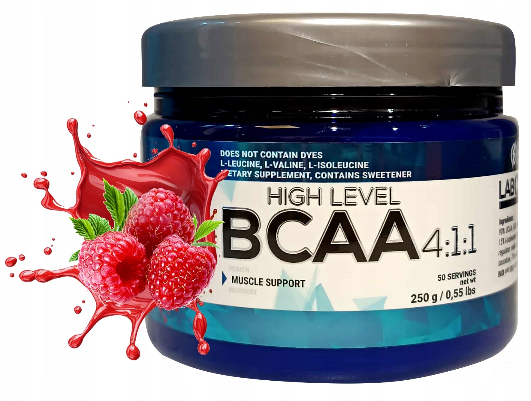 Labocore Nutrition BCAA HIGH LEVEL 4:1:1 250g Raspberry AMINO ACIDS