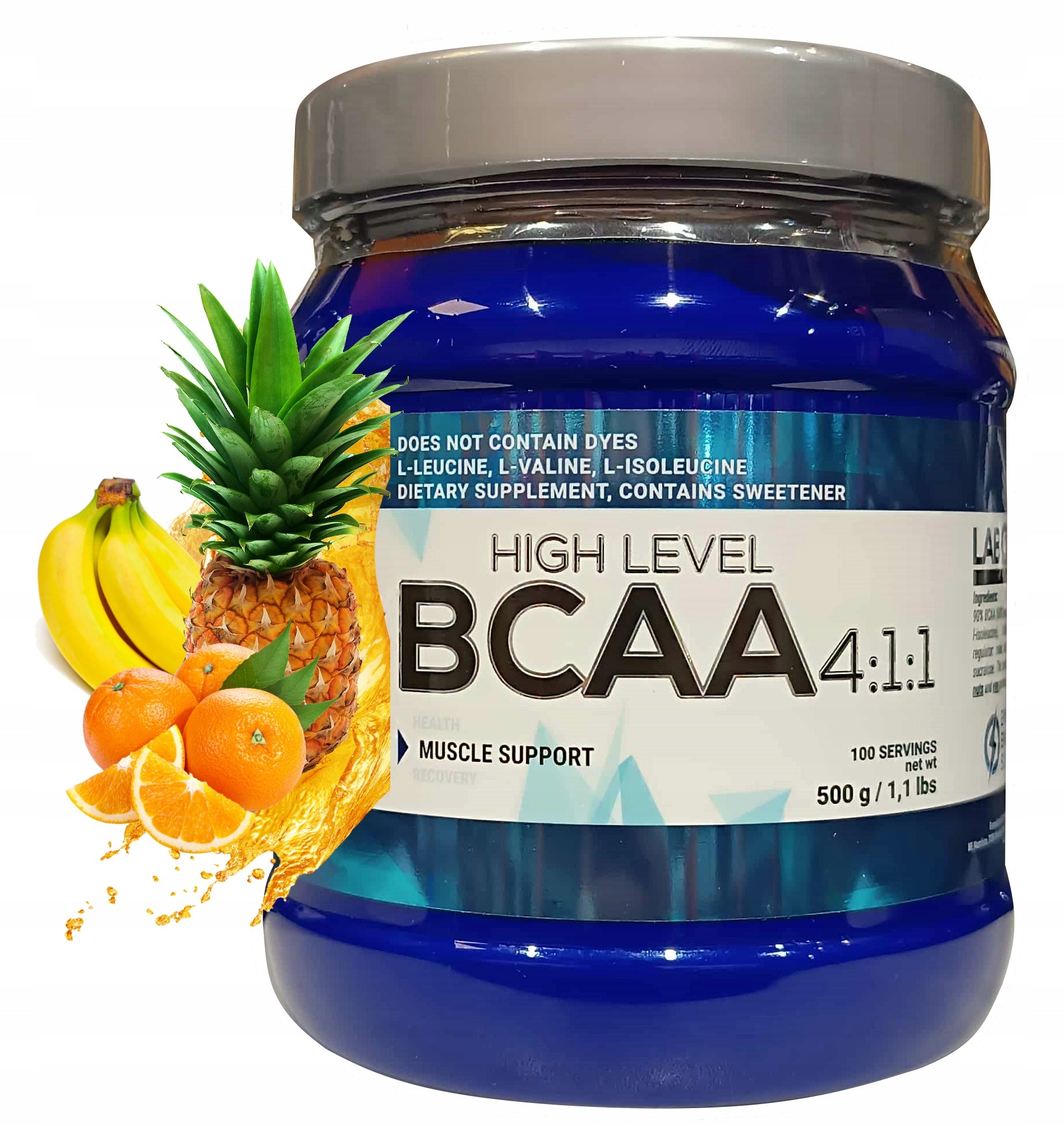Labocore Nutrition BCAA HIGH LEVEL 4:1:1 500g Tropical Fruit AMINO ACIDS