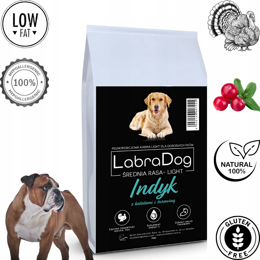 LabraDog Turkey Light Dry Food for Overweight Dogs 6kg