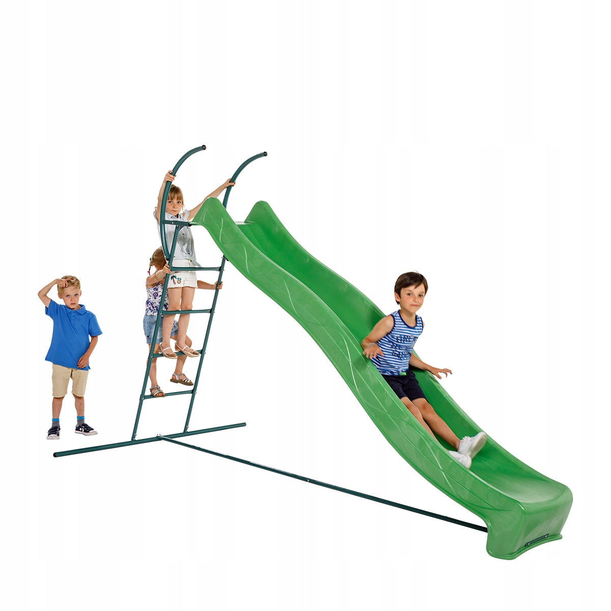 Ladder staircase frame for slide platform slide