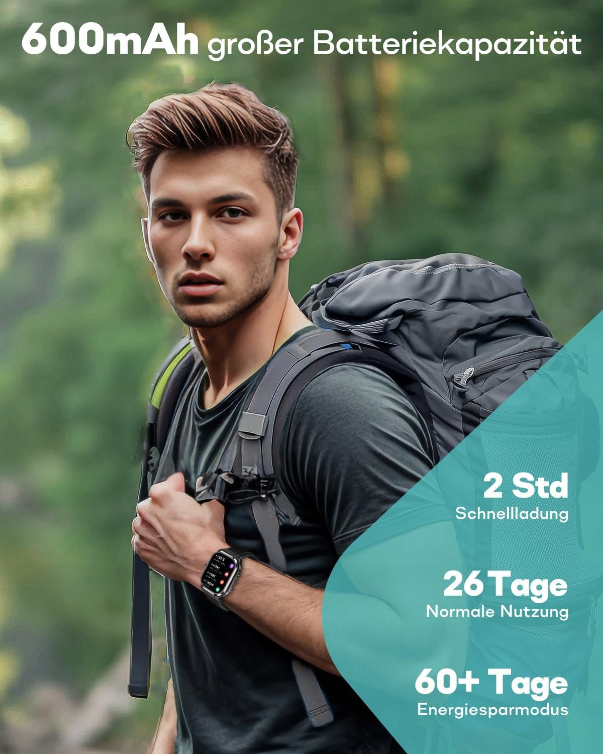 Lagenio 2.1 Smart Fitness Watch - Waterproof Model Pro Color black