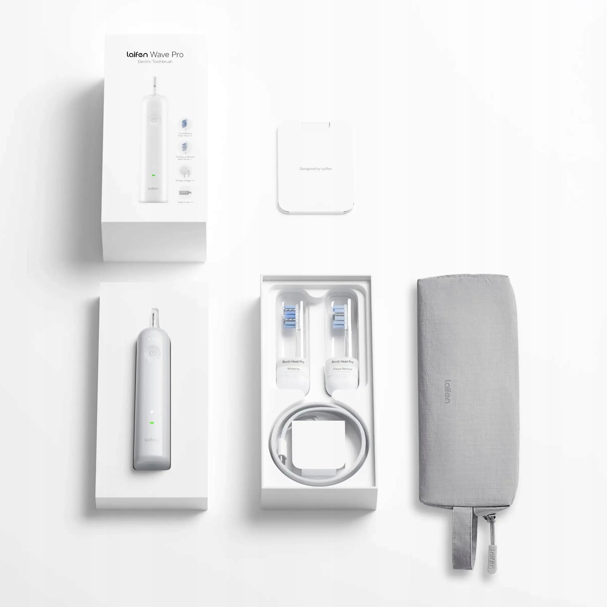 Laifen Sonic Toothbrush Wave Pro ABS IPX8 SMART 70 days White Manufacturer code 1TB92-P-XX-WH-002