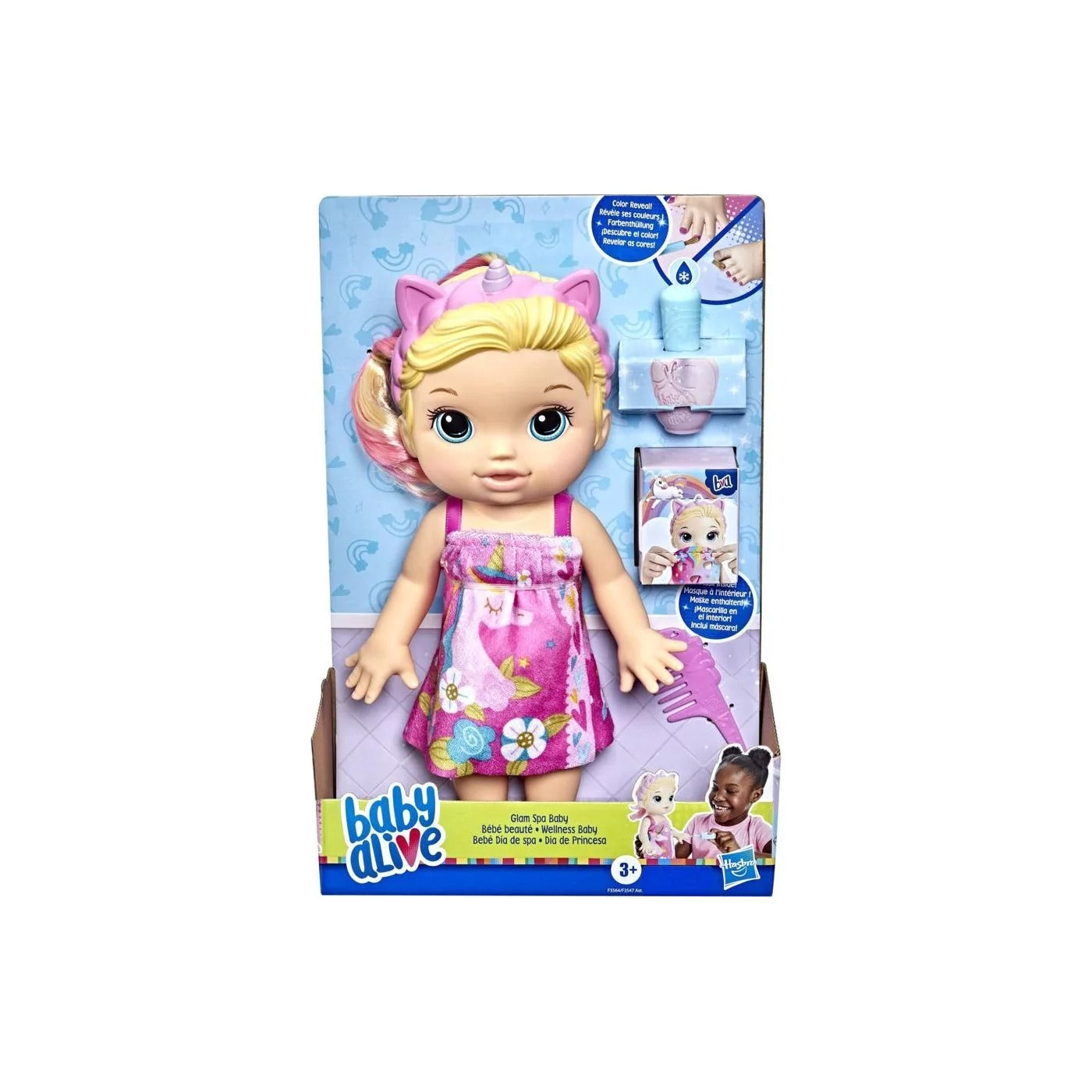 Lėlė Hasbro Baby Alive Glam Spa F3564