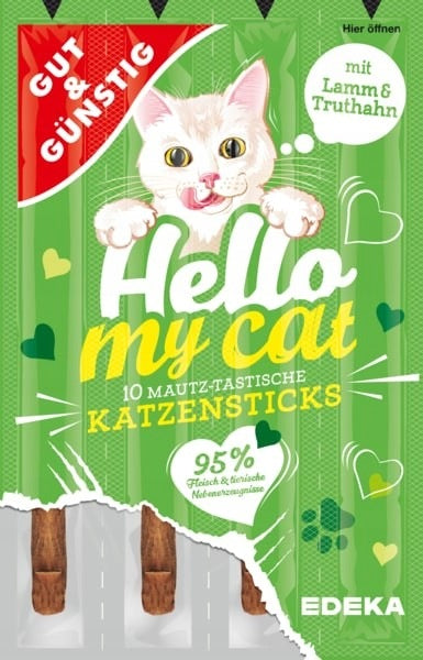 Lamb sticks for cat Hello my cat 10pcs/opk