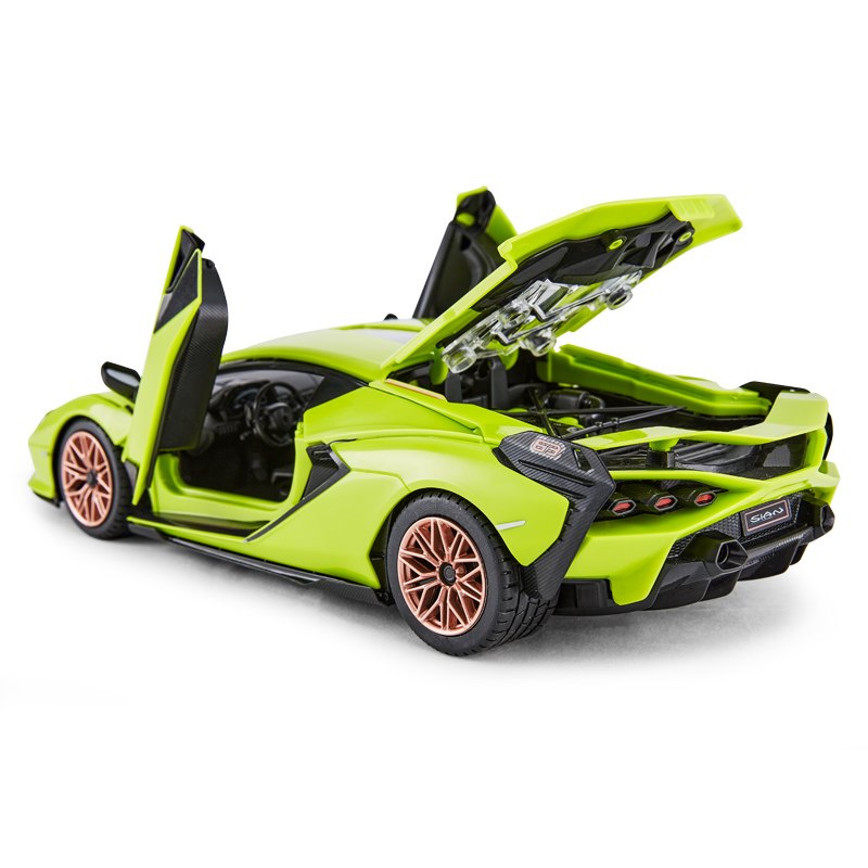 Lamborghini Sian green RASTAR model 1:18 Remote controlled car + Pilot 2 Brand Rastar