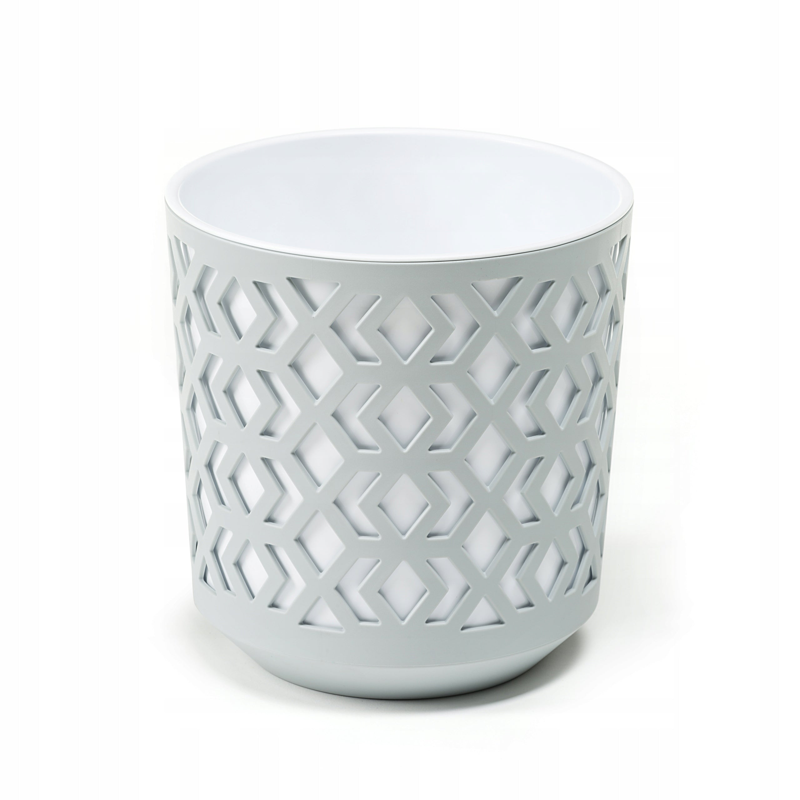 Lamela AZTEK plant pot, diameter 19.5cm white + gray Material synthetic material