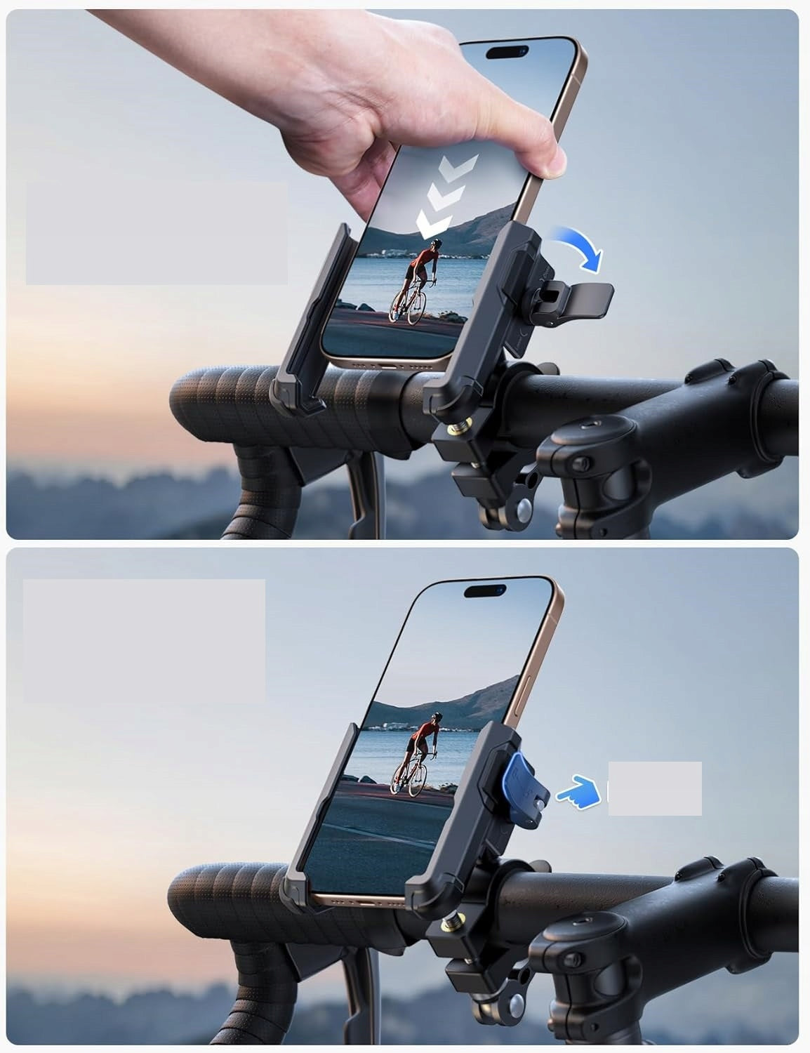 Lamicall BP11 PHONE HOLDER FOR BICYCLE / MOTORCYCLE DOES NOT COVER THE CAMERA Brand Lamicall