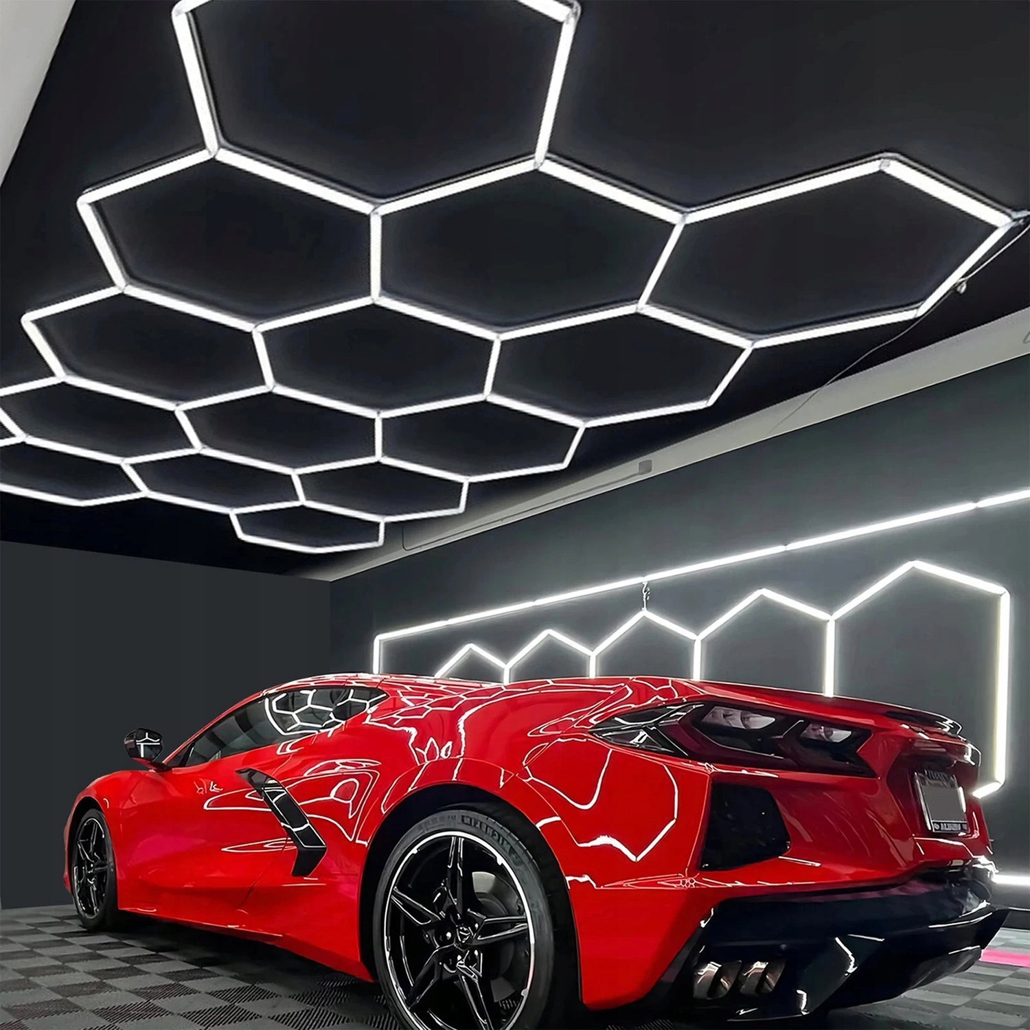 Lamp 14 Hexagon Led Honeycomb Lighting Panel Workshop Garaz SET Brand no brand