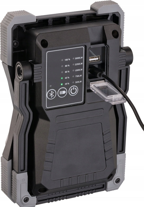 Brennenstuhl tragbare Leuchte 30W 3000lm LED RUFUS IP65 mit Lautsprecher und Akku 