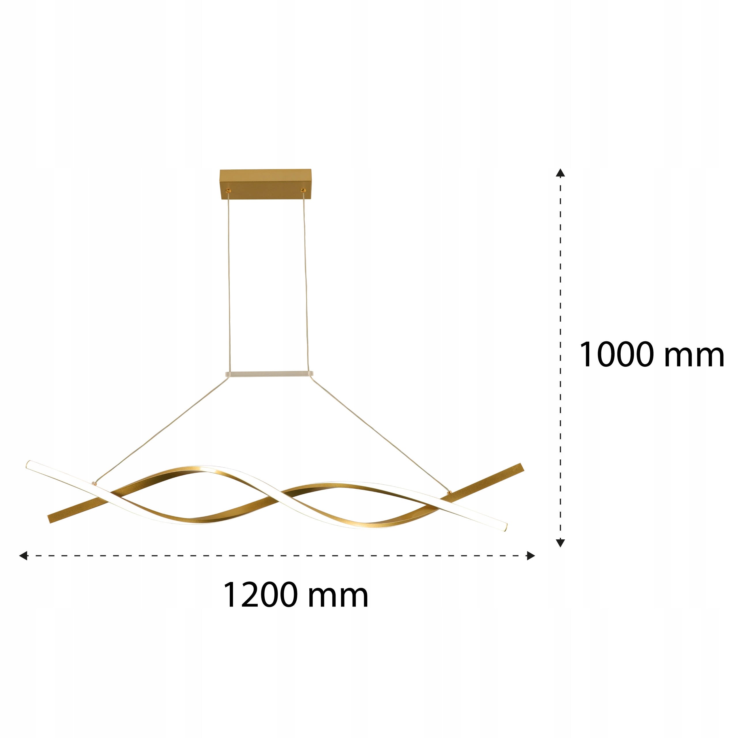 33W 4000K LED pakabinamas šviestuvas 100cm aukso spalvos