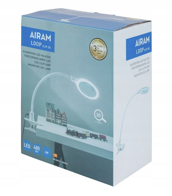 Airam Tischleuchte Loop Clip 3D 
