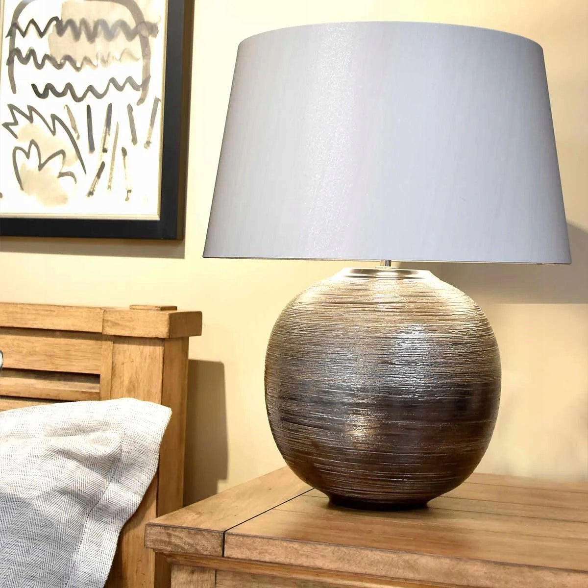 Tischleuchte Elstead Lighting Caesar CAESAR-TL-SIL 
