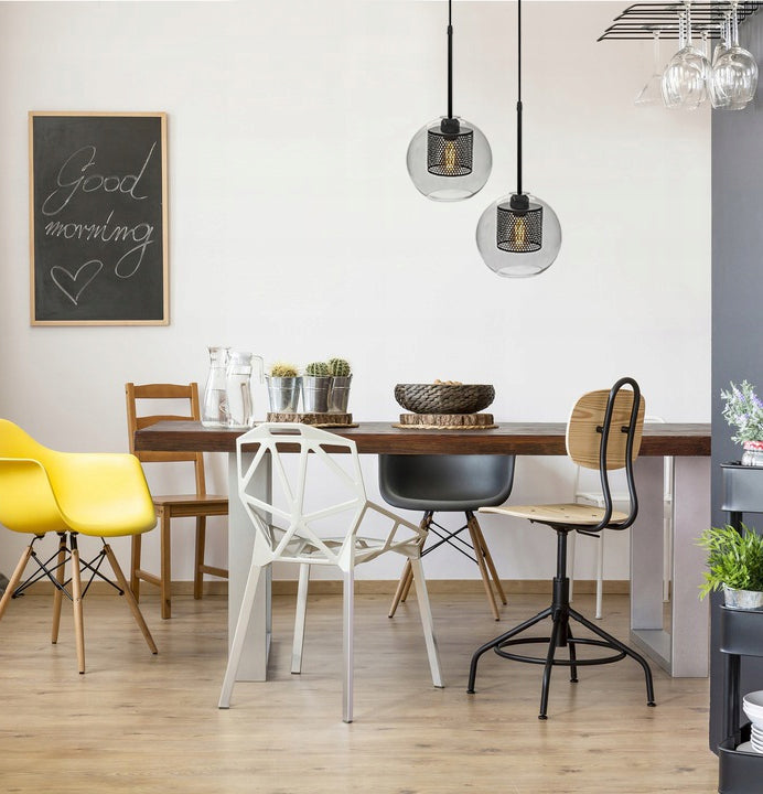 Auksinis palėpės stiklo šviestuvas APP554-1CP 20cm