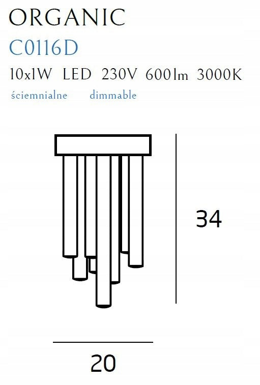 ORGANIC PL 0 C0116D, Deckenleuchte 