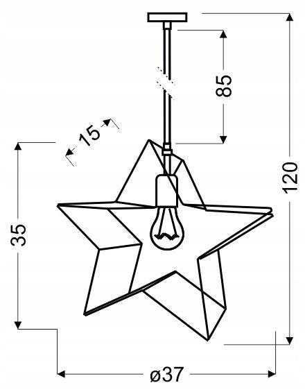 Candellux pakabinamas šviestuvas Žvaigždė