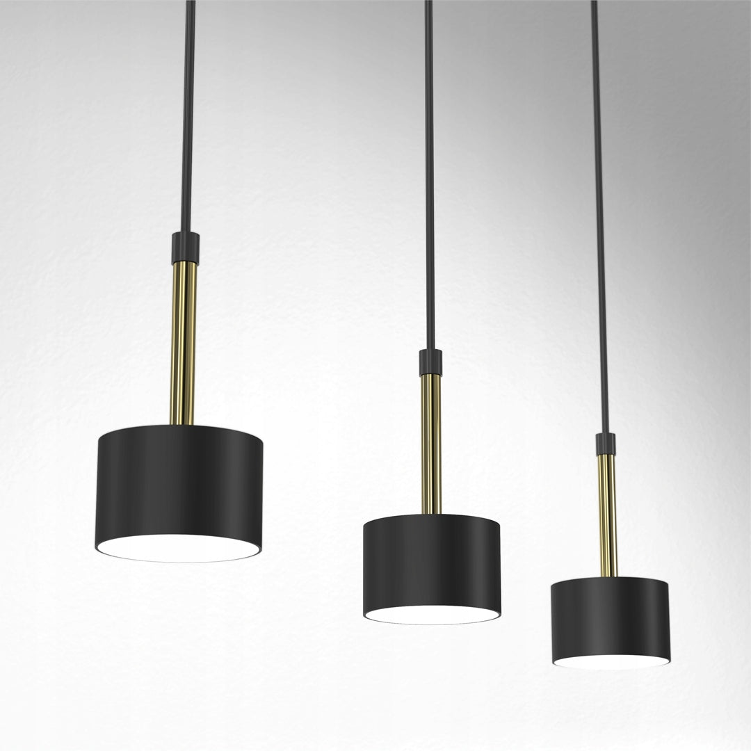 Hängelampe Arena Schwarz/Gold 3xGX53 