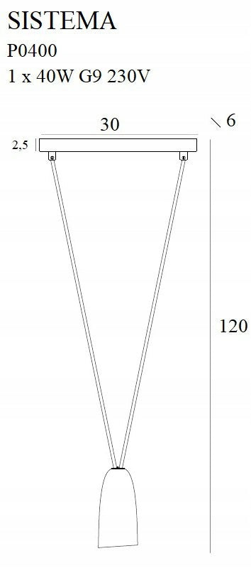SISTEMA P0400, pakabinamas šviestuvas