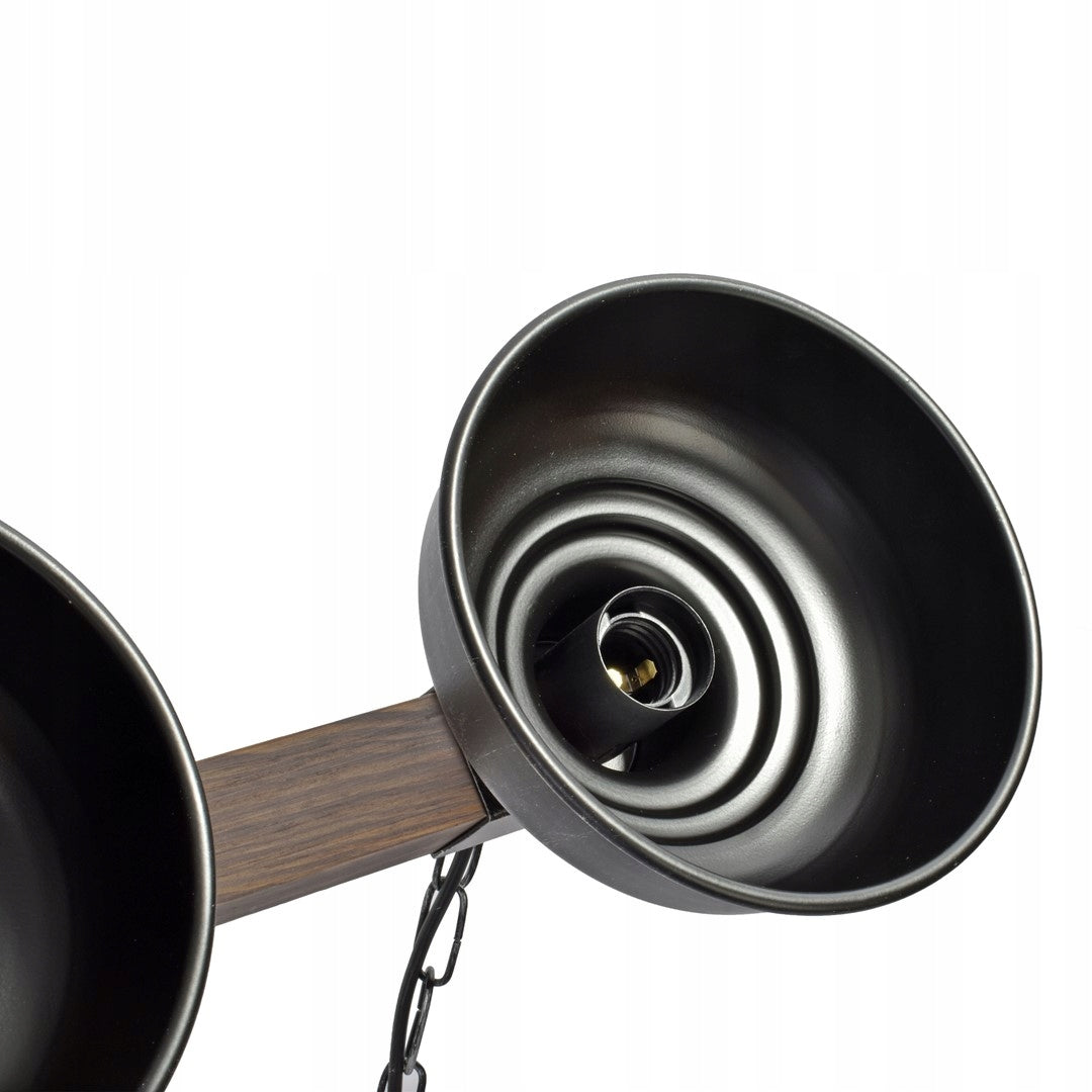 Milagro pakabinamas šviestuvas Faro Black/Wood 3