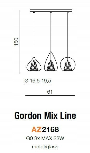 Azzardo pakabinamas šviestuvas Gordon AZ2168