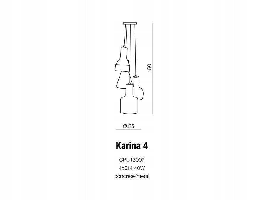 Azzardo pakabinamas šviestuvas Karina