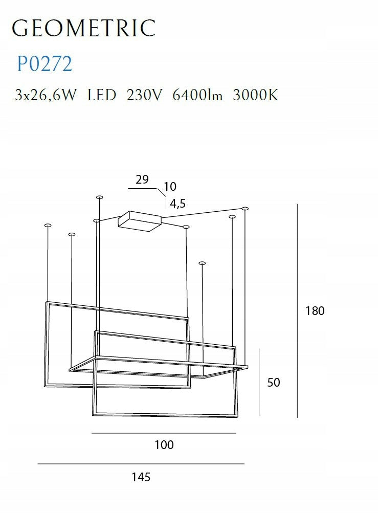 GEOMETRIC P0272, pakabinamas šviestuvas
