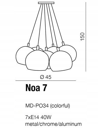 Azzardo šviestuvas Noa 7 AZ1324