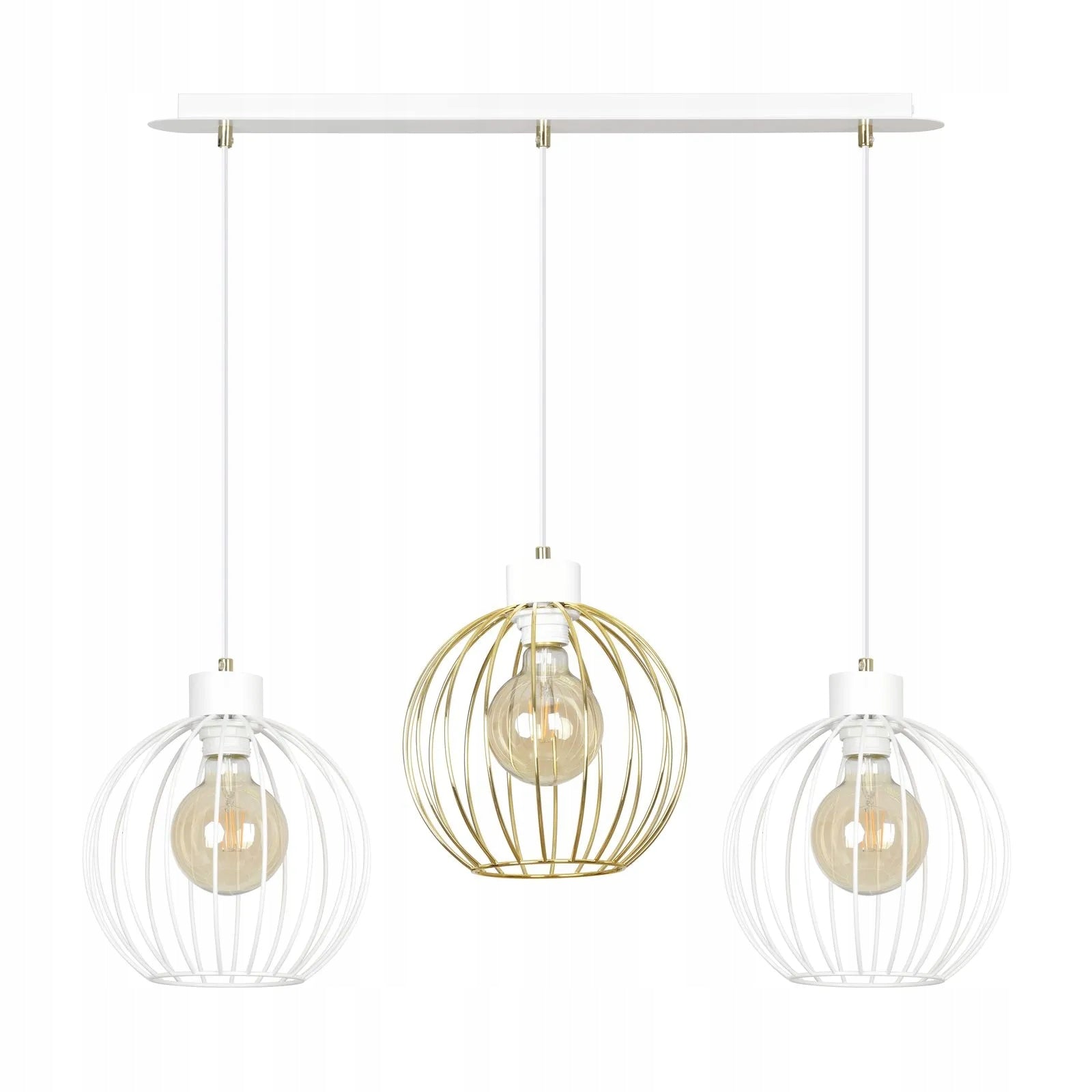 Emibig pakabinamas šviestuvas Pineta 3 White/Gold